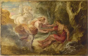 Main Product Photo of Aurora Abducting Cephalus Painting by Peter Paul Rubens