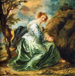 Hagar in the Desert by Peter Paul Rubens - Hand-Painted Oil Painting Reproduction