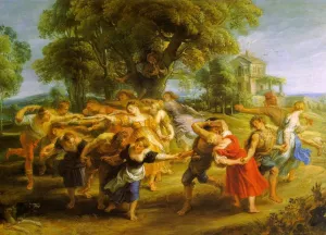 Main Product Photo of A Peasant Dance Painting by Peter Paul Rubens
