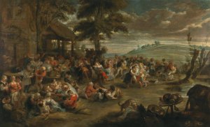 Main Product Photo of A Village Feast Painting by Peter Paul Rubens