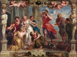 Main Product Photo of Achilles Discovered By Ulysses Among The Daughters Of Lycomedes Painting by Peter Paul Rubens