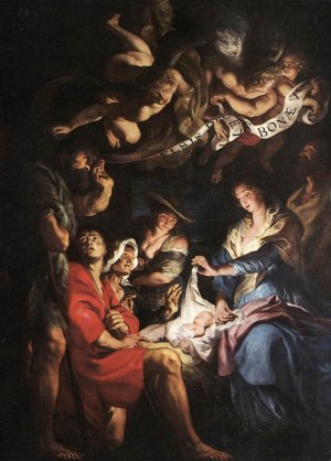 Adoration of the Shepherds by Peter Paul Rubens Oil Painting Reproduction