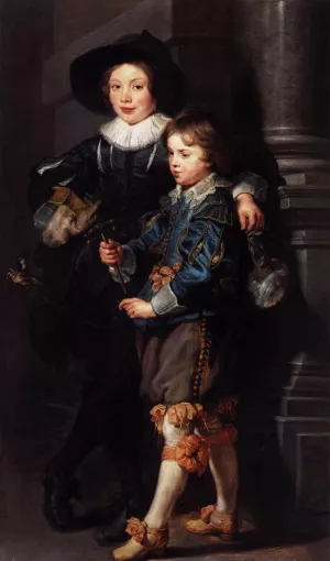 Albert and Nicolaas Rubens by Peter Paul Rubens - Hand-Painted Oil Painting Reproduction
