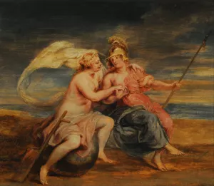 Alegoria de la Fortuna y la Virtud by Oil Painting Reproduction