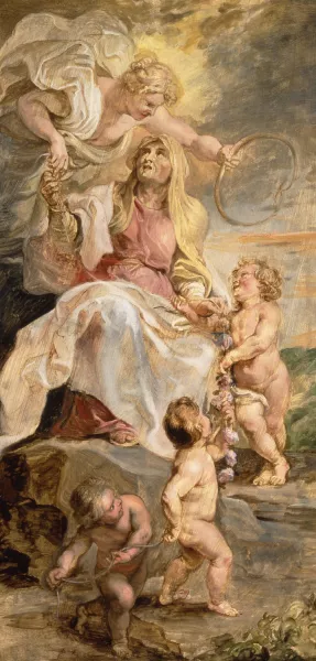 Allegory of Eternity, the Succession of the Popes by Oil Painting Reproduction