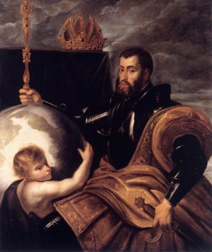 Main Product Photo of Allegory on Emperor Charles as Ruler of Vast Realms Painting by Peter Paul Rubens