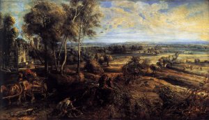 An Autumn Landscape with a View of Het Steen by Peter Paul Rubens Oil Painting Reproduction