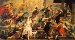 Apotheosis of Henry IV and the Proclamation of the Regency of Marie de Medici by Peter Paul Rubens Oil Painting Reproduction