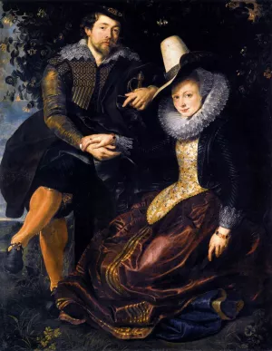 Artist and His First Wife, Isabella Brant, in the Honeysuckle Bower by Oil Painting Reproduction