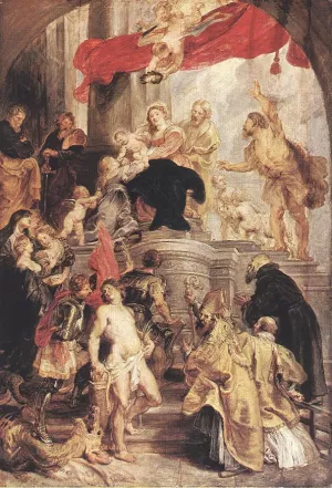 Bethrotal of St Catherine by Peter Paul Rubens - Hand-Painted Oil Painting Reproduction