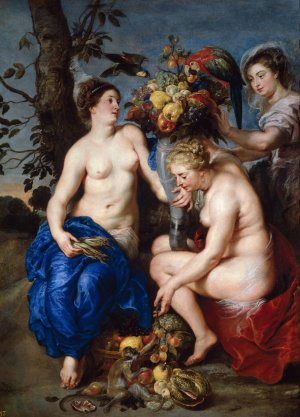 Main Product Photo of Ceres With Two Nymphs Painting by Peter Paul Rubens