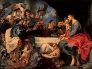 Christ at Simon the Pharisee by Peter Paul Rubens Oil Painting Reproduction