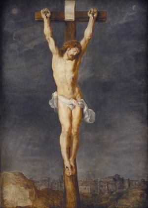 Christ on the Cross by Oil Painting Reproduction