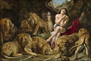 Main Product Photo of Daniel in the Lions' Den Painting by Peter Paul Rubens