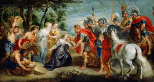 Main Product Photo of David Meeting Abigail Painting by Peter Paul Rubens