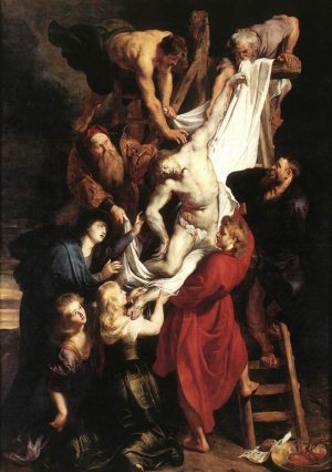 Descent from the Cross (central panel) by Oil Painting Reproduction