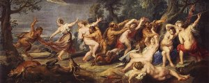 Main Product Photo of Diana and Her Nymphs Surprised by the Fauns Painting by Peter Paul Rubens