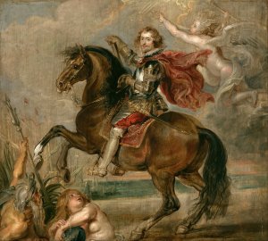 Main Product Photo of Equestrian Portrait of the Duke of Buckingham Painting by Peter Paul Rubens