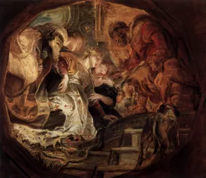 Esther Before Ahasuerus by Peter Paul Rubens - Hand-Painted Oil Painting Reproduction