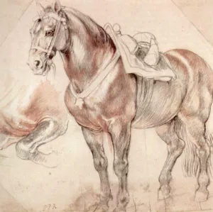 Etude of Horse by Oil Painting Reproduction