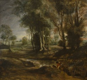 Evening Landscape with Timber Wagon by Peter Paul Rubens Oil Painting Reproduction
