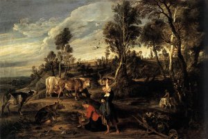 Farm at Laken by Peter Paul Rubens Oil Painting Reproduction