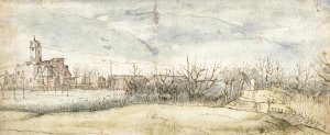 Main Product Photo of Gezicht op Kasteel Crayenhof te Zwijndrecht Painting by Peter Paul Rubens