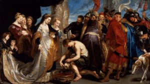 Head of Cyrus Brought to Queen Tomyris by Peter Paul Rubens Oil Painting Reproduction