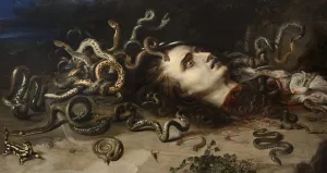 Head of Medusa by Peter Paul Rubens - Hand-Painted Oil Painting Reproduction