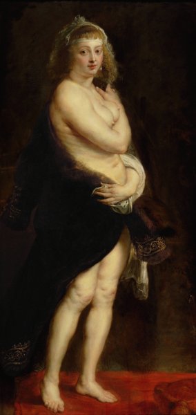 Main Product Photo of Helena Fourment in a Fur Robe Painting by Peter Paul Rubens