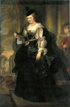 Helena Fourment with Frans Rubens by Peter Paul Rubens - Hand-Painted Oil Painting Reproduction