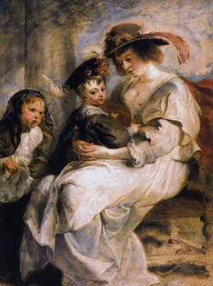 Main Product Photo of Helene Fourment with Her Children, Clara, Johanna and Frans Painting by Peter Paul Rubens