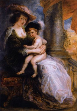 Main Product Photo of Helene Fourment with Her Son Frans Painting by Peter Paul Rubens