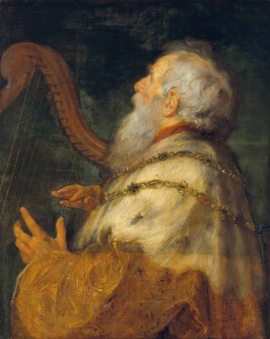 Main Product Photo of King David Playing the Harp Painting by Peter Paul Rubens