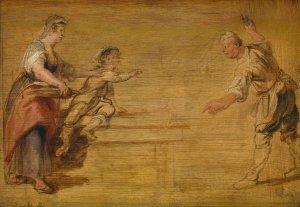 Kitchen Maid, Butcher and Boy around a Table by Peter Paul Rubens Oil Painting Reproduction