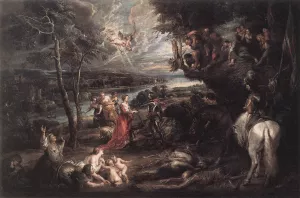 Landscape with Saint George and the Dragon by Peter Paul Rubens - Hand-Painted Oil Painting Reproduction