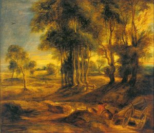 Landscape with the Carriage at the Sunset by Peter Paul Rubens Oil Painting Reproduction