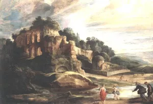 Landscape with the Ruins of Mount Palatine in Rome by Peter Paul Rubens Oil Painting Reproduction