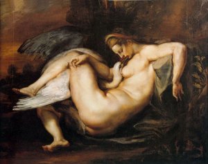 Leda and Swan by Oil Painting Reproduction