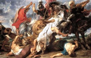 Lion Hunt by Peter Paul Rubens Oil Painting Reproduction
