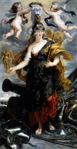 Marie de Medicis as Bellona by Peter Paul Rubens - Hand-Painted Oil Painting Reproduction