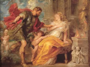 Mars and Rhea Silvia by Peter Paul Rubens - Hand-Painted Oil Painting Reproduction