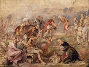 Meeting of King Ferdinand of Hungary and the Cardinal-Infante Ferdinand of Spain at NOrdlingen by Peter Paul Rubens Oil Painting Reproduction