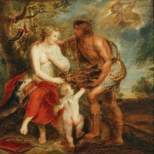Main Product Photo of Meleager presenting the head of the Calydonian boar to Atalanta Painting by Peter Paul Rubens