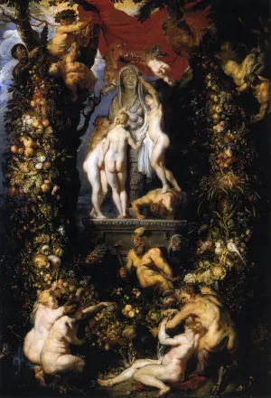 Nature Adorning the Three Graces by Oil Painting Reproduction