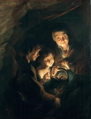 Old Woman with a Basket of Coal by Peter Paul Rubens - Hand-Painted Oil Painting Reproduction
