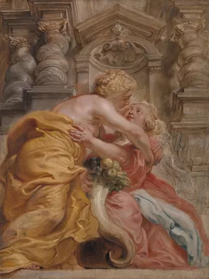 Peace Embracing Plenty by Oil Painting Reproduction