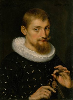 Main Product Photo of Portrait of a Man, Possibly an Architect or Geographer Painting by Peter Paul Rubens