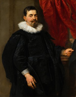 Main Product Photo of Portrait of a Man, possibly Peter van Hecke Painting by Peter Paul Rubens