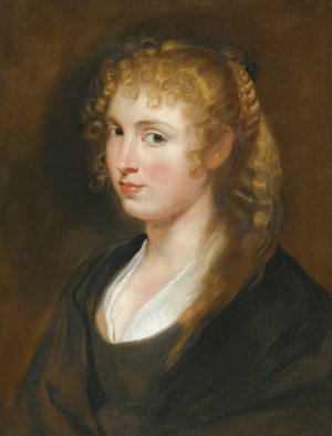 Main Product Photo of Portrait Of A Young Woman With Braided Hair, Said To Be Helene Fourment Painting by Peter Paul Rubens